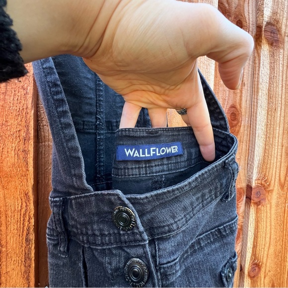 Vintage Black Wash Low Rise Skinny Cropped Overalls 🌿 - Picture 9 of 10